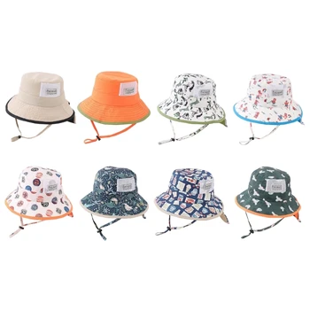 Дышащая детская шапочка, Летняя Пляжная шляпа, Съемный клапан на шее, Солнцезащитный козырек, Рыбацкая шляпа, козырек для малышей, Уличные головные уборы