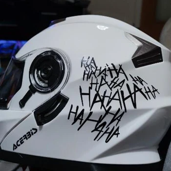 Забавная наклейка на мотоциклетный шлем, Хахаха, Светоотражающие Виниловые Водонепроницаемые автомобильные декоративные наклейки
