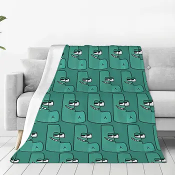 Зеленая буква L Алфавитное Пододеяльник Фланелевый Легкий Плед для постельного белья Диван-Кровать Коврик