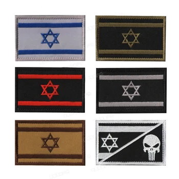 Значок с вышивкой израильского национального флага, нашивка на руку, Нарукавная повязка Patriot, тактический боевой дух, одежда, Шляпа, упаковка, нашивки, сумка, аксессуар