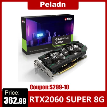 Игровая видеокарта Peladn RTX2060 SUPER 8G с памятью 8G /256bit/ GDDR6 Максимальной поддержкой разрешения 8K с выходными интерфейсами 3 * DP + HD