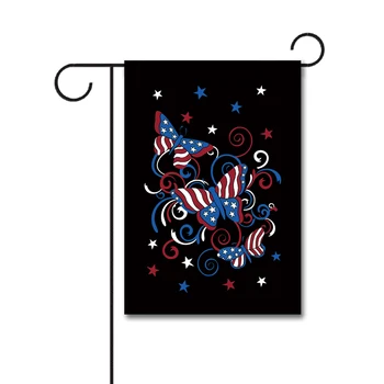 Изготовленный на Заказ Садовый Флаг США 12x18 дюймов Вязаный Полиэфирный Развевающийся Флаг Свободы Двусторонний Баннер Без Флагштока Прямая Поставка