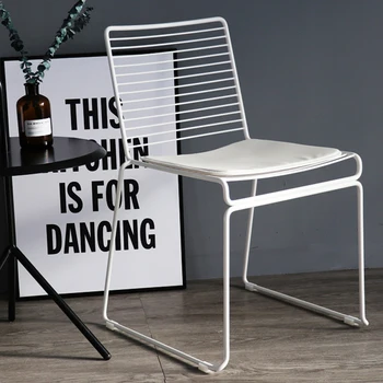 Индивидуальный обеденный стул в скандинавском стиле, Расслабляющий комод, Металлический офисный обеденный стул для вечеринки на открытом воздухе, мебель для гостиной Silla Comedor
