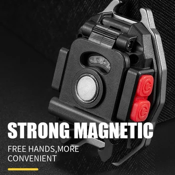 Карманный мини-брелок для ключей USB Аварийные магнитные рабочие фонари Походный фонарь