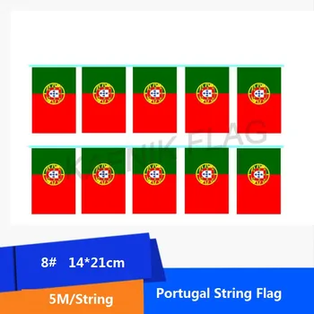 КАФНИК, 5 метров, 20 граней, 14 * 21 см, флаг Португалии, баннерная планка для украшения вечеринки/Всемирное мероприятие, Карнавальный декор