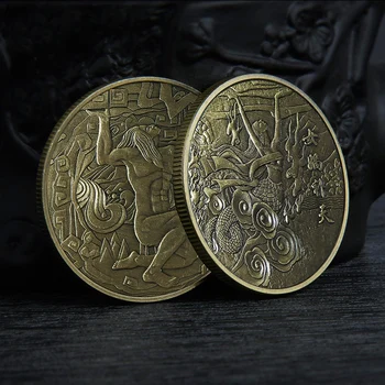 Китайская древняя мифология и легенда, 3D бронзовая памятная монета, памятная медаль Nuwa Pangu