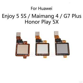 Кнопка датчика отпечатков пальцев, сканер Touch ID, ключевой гибкий кабель для Huawei Honor Play 5X/Enjoy 5 5S/Maimang 4 G7 Plus