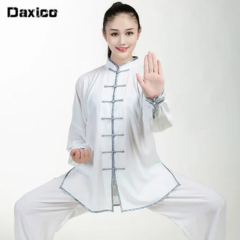 Комплект одежды китайского традиционного Кунг-фу, Женская форма тайцзи, Мужская Одежда Вин Чун, костюм для боевых искусств с длинным рукавом, костюм Ву Шу