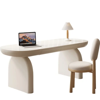 Компьютерный стол TLL для студенток, белый туалетный столик Встроенный столик