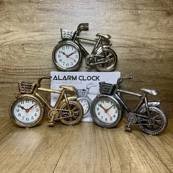 Креативный Ретро Велосипедный будильник, Офисные часы для гостиной, домашние часы, ремесла, будильник, Велосипедные часы, Настольное украшение
