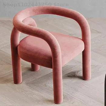 Легкое роскошное кресло для макияжа со спинкой, маникюрное кресло, простой обеденный стул для отдыха, домашний скандинавский дизайнер, одноместный обеденный стул