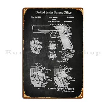 Металлическая вывеска с огнестрельным оружием, настенные панно, таблички, индивидуальные украшения паба, жестяная вывеска, плакат
