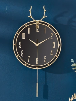 Минималистичные настенные часы, креативные украшения для личной домашней гостиной, Подвесные настенные часы, Современные