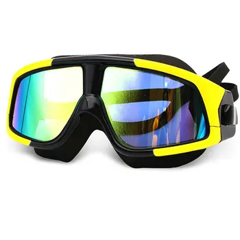 Модные водонепроницаемые Удобные силиконовые очки для плавания в большой оправе с поляризацией, очки для плавания с защитой от запотевания, УФ-защита, Очки для плавания для мужчин и женщин