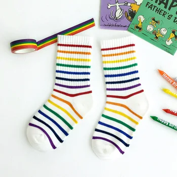модные детские носки смешанных цветов, хлопковые носки для мальчиков, мягкие новые спортивные носки для девочек, сетчатые дышащие lWMS022