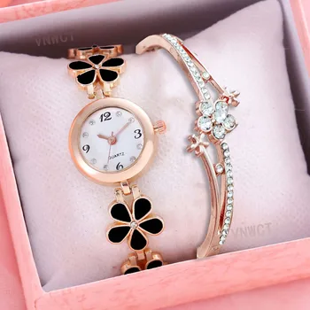 Модные женские часы с цветочным дизайном Lucky, мини-кварцевые женские часы-браслет в женском стиле, Свежая маленькая маргаритка, студенческие часы-браслет для женщин