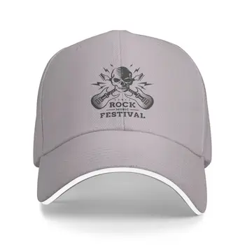 Модный музыкальный фестиваль, бейсболка в стиле рок, женская и Мужская бейсболка с регулируемой производительностью, хэви-металлическая шляпа с черепом для папы