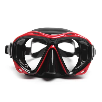 Мужские И женские очки для подводного плавания с маской и трубкой, очки для подводного плавания с двумя окнами, очки для плавания с закаленным стеклом для взрослых