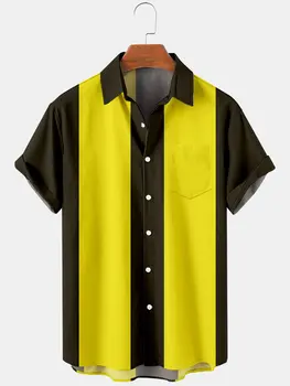 Мужские Рубашки С коротким Рукавом Для Мужчин С Лоскутным Принтом Мужская Одежда В Гавайском Стиле Модная Элегантная Классическая Мода 2022