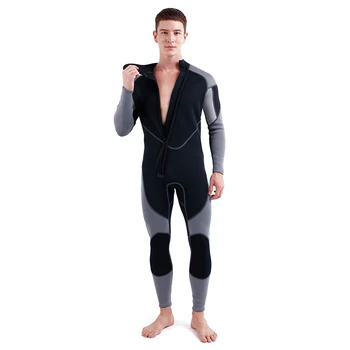 Мужской гидрокостюм из неопрена толщиной 3 мм на молнии спереди, водолазный костюм для подводного плавания с маской и трубкой, серфинг, подводное плавание с аквалангом.