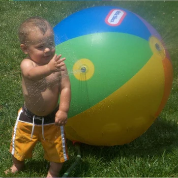 Надувной мяч для распыления воды, летний пляжный мяч для игры в мяч на лужайке