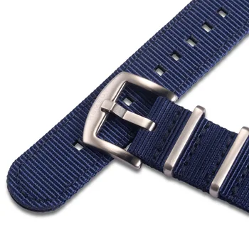 Нейлоновые ремешки для часов в стиле милитари синего цвета с быстросъемными качественными нейлоновыми ремешками для часов и прочной матовой пряжкой 18 мм 20 мм 22 мм 24 мм