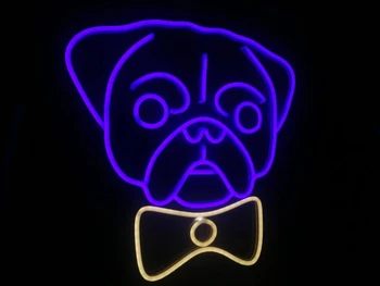 Неоновая вывеска для собак с питанием от USB для декора комнаты, светодиодный неоновый свет, ночник с регулируемой яркостью для детской спальни, зоомагазин, настенное искусство, подарок на день рождения