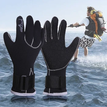 Неопреновые перчатки для подводной охоты и дайвинга, перчатки для подводного плавания с аквалангом, Легкое эластичное снаряжение для водных видов спорта с защитой от царапин и скольжения