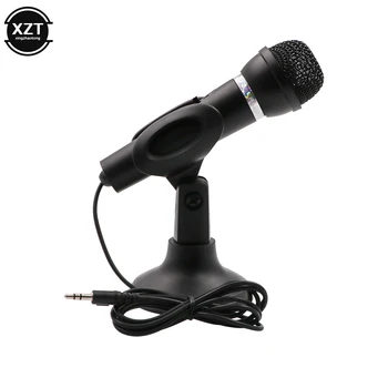 Новейший настольный микрофон для ноутбука KTV-307 Проводной ручной микрофон для караоке 3,5 мм Микрофон с основанием для записи пения