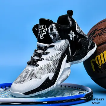 Новое поступление баскетбольной обуви, мужская дышащая удобная спортивная обувь Унисекс, Мужские Женские спортивные кроссовки, нескользящие Размеры 36-45