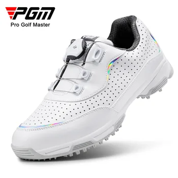 Новые женские кроссовки для гольфа PGM, дышащие кроссовки, цвета Symphony, запатентованная противоскользящая ручка, шнурки, кожа из микрофибры