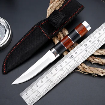 Новый маленький прямой нож из нержавеющей стали 3cr13MOV, охотничий нож с ножнами для выживания в кемпинге, многофункциональный инструмент для рыбалки