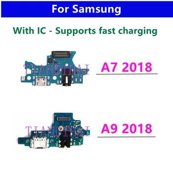 Новый Разъем для Зарядки Порта Плата Гибкого Кабеля Для Samsung Galaxy A7 2018 A750 A750F/A9 2018 A920 A920F USB Плата для зарядки