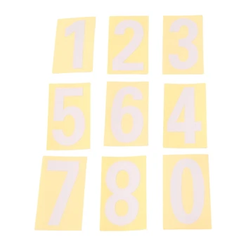Номера почтовых ящиков для улицы, 10 комплектов светоотражающих наклеек с номерами 0-9 и липким язычком для легкого отделения подложки (2 дюйма)