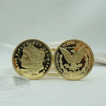 Образец Доллара США Морган, Американская свобода, 1 унция Серебряной латунной Немагнитной монеты, украшения для дома, Памятные Подарочные поделки