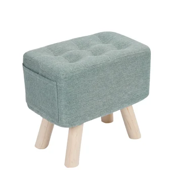 Однотонная скамеечка для ног, табурет, бытовой низкий табурет, современный простой чайный столик для гостиной, диван из массива дерева, деревянный