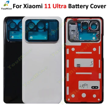 Оригинал для Xiaomi Mi 11 Ultra Back, крышка батарейного отсека, задняя дверца, чехол + Рамка камеры для xiaomi 11 ultra back, корпус