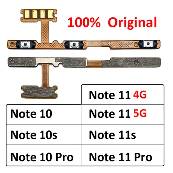 Оригинал для Xiaomi Redmi Note 10 10s 11 11s Pro 4G 5G Кнопка включения/Выключения питания Клавиша регулировки громкости Кнопка Гибкого кабеля