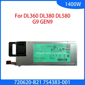 Оригинальный 1400 Вт для DL360, DL380, DL580 Серверный Блок питания G9 GEN9 DPS-1400CB A HSTNS-PD43 720620-B21 754383-001 733428-101