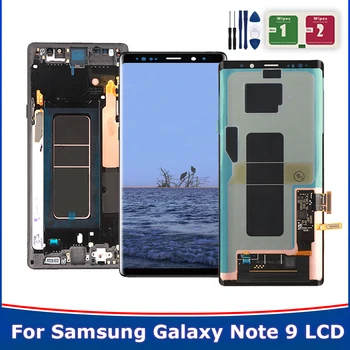 ОРИГИНАЛЬНЫЙ Super AMOLED для SAMSUNG Galaxy Note 9 ЖК-дисплей N960 N960F Замена сенсорного жк-экрана Digitizer В сборе