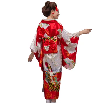 Пагода для взрослой девушки, Японское Традиционное Кимоно Юката, Женское Вечернее платье, Кимоно Гейши, Винтажный Женский костюм для сценического шоу, Косплей