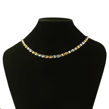 Персонализированное двухцветное ожерелье-цепочка Anietna для женщин и мужчин, Модное уникальное ожерелье, ювелирные изделия