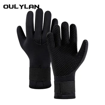Перчатки для дайвинга OULYLAN, нескользящие, для подводного плавания, 3 ММ Неопреновые Зимние теплые перчатки для плавания, серфинга, катания на лыжах, перчаток для водных видов спорта