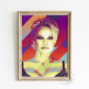 Плакат с портретом модели Памелы Андерсон, арт-принты сексуальной актрисы, домашний декор, Элегантная женская абстрактная картина на стену в подарок