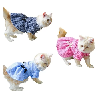 Платья для собак для маленьких собак, юбки для девочек, клетчатое платье для собак, платье для щенков, платья для кошек, платья для кошек, юбка для щенков.