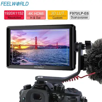 Полевой монитор камеры FEELWORLD FW568 V3 6-дюймовый 3D LUT DSLR IPS Full HD 1920x1080, совместимый с HDMI, против Feelworld F6 Plus