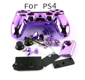Полный комплект из 5 комплектов, хромированный корпус, чехол с кнопками для PlayStation 4, беспроводной геймпад, старый контроллер PS4
