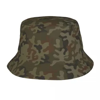 Польская шляпа-панама с камуфляжным рисунком для унисекс, армейский военный камуфляж, уличная одежда, шляпы для рыбалки, панама для девочек и мальчиков
