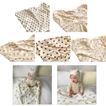 Портативное детское одеяло для мальчиков и девочек унисекс, Сверхмягкое хлопковое одеяло, покрывало для новорожденных, легкое для мальчиков и девочек QX2D
