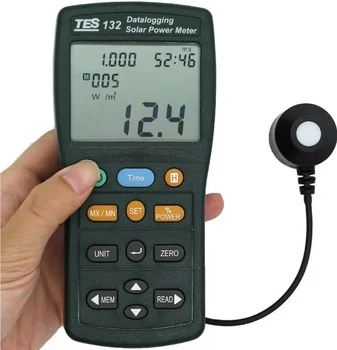 Портативный измеритель Солнечной энергии TES-132 Тестер 400-1Knm Диапазон 2000 Вт/м2 и 634Btu/ (фут2 * ч) Регистратор данных SD-карта 2G USB